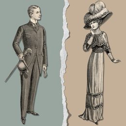 Georgian paper people public domain image