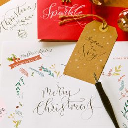 Christmas Calligraphy Workshop Cheshire Clay Studios Mellor Rose
